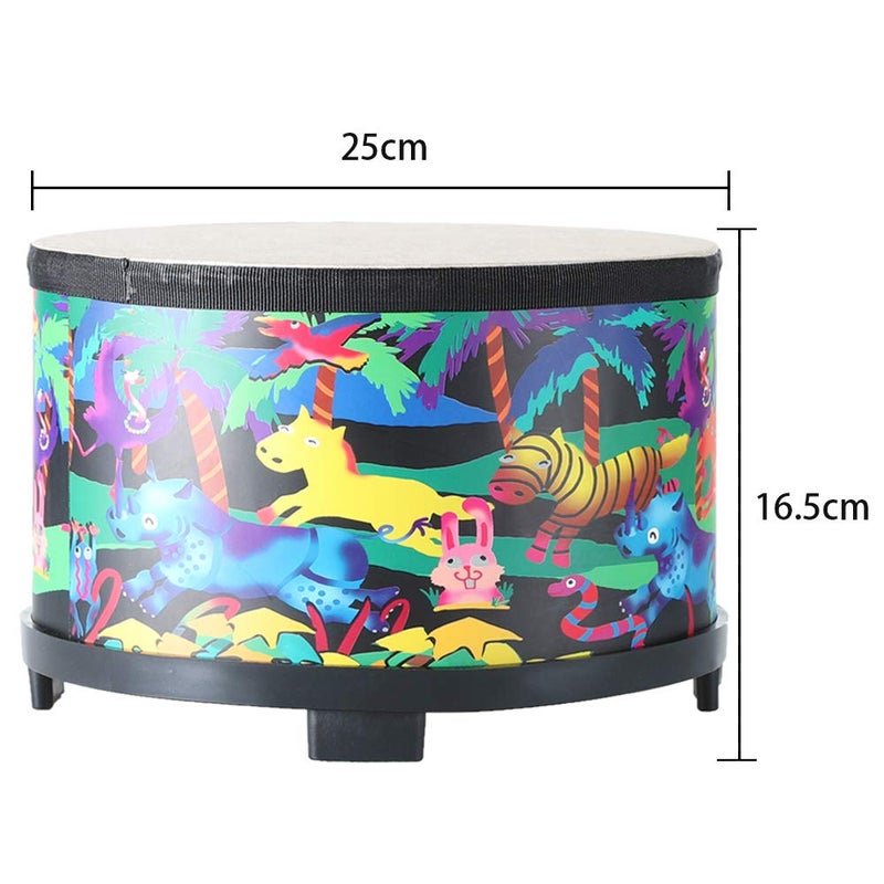 Ubblove Floor Tom Drum for Kids 10 inch Percussion Instrument Music Drum with 2 Mallets for Baby Children Special Christmas Birthday Gift - Image 3